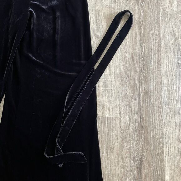 Reformation Moonstone Backless Velvet Black Jumpsuit - Size: Small - Picture 10 of 10